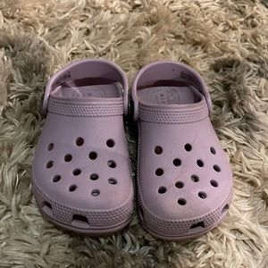 Little girls lavender crocs size 10